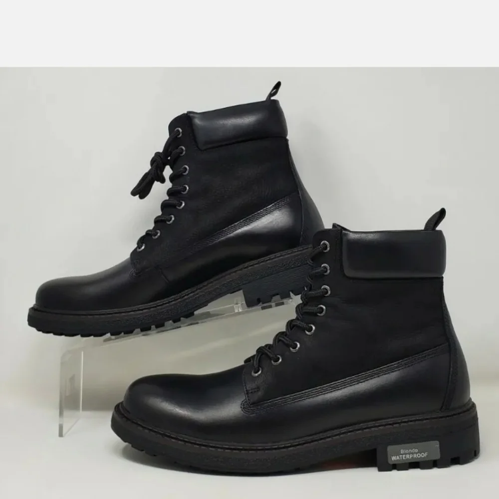 Blondo Men's Waterproof Ankle Boots Black  Lace Up B1172 014 Size 9 New